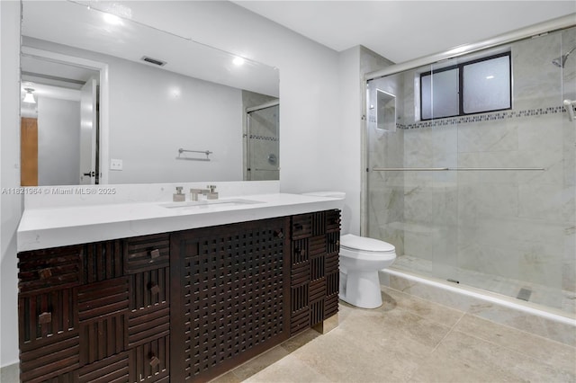 511 Ives Dairy Rd Unit 104-6, Miami, FL 33179 - bathroom with a shower stall, vanity, and tile patterned floors