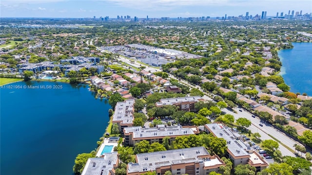 511 Ives Dairy Rd Unit 104-6, Miami, FL 33179 - drone / aerial view of a large body of water and city skyline