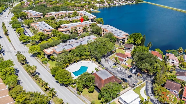 511 Ives Dairy Rd Unit 104-6, Miami, FL 33179 - drone / aerial view of a large body of water and a pool area