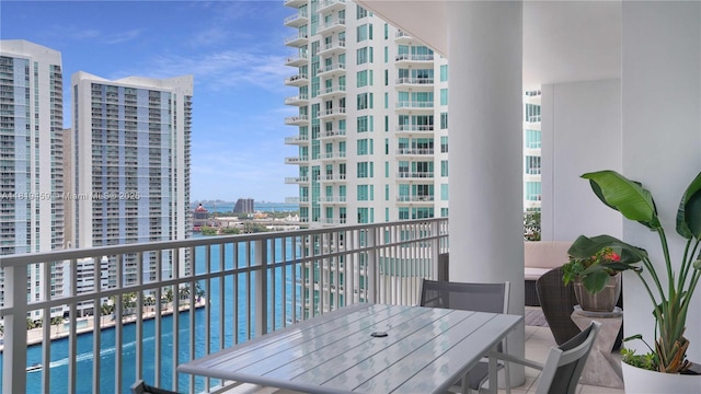 801 Brickell Key Blvd Unit 2210, Miami, FL 33131 - balcony with a view of city and a water view