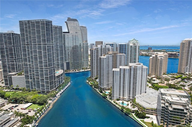 801 Brickell Key Blvd Unit 2210, Miami, FL 33131 - bird's eye view of city skyline and a large body of water