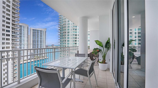 801 Brickell Key Blvd Unit 2210, Miami, FL 33131 - balcony featuring a water view and a city view