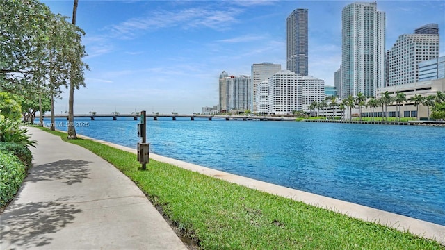 801 Brickell Key Blvd Unit 2210, Miami, FL 33131 - water view with skyline