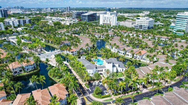 21235 NE 33rd Ave, Aventura, FL 33180 - aerial view of property and surrounding area featuring nearby urban area and a large body of water