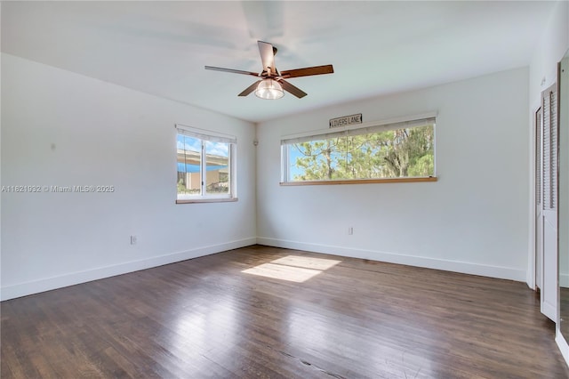 2305 SW 19th Ter, Miami, FL 33145 - unfurnished bedroom with wood finished floors and ceiling fan