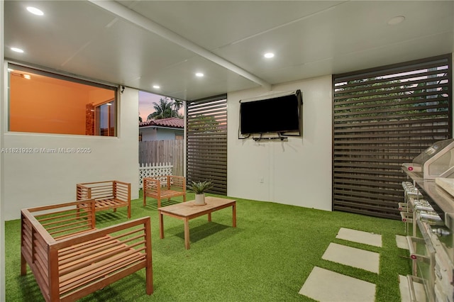 2305 SW 19th Ter, Miami, FL 33145 - carpeted living area with recessed lighting