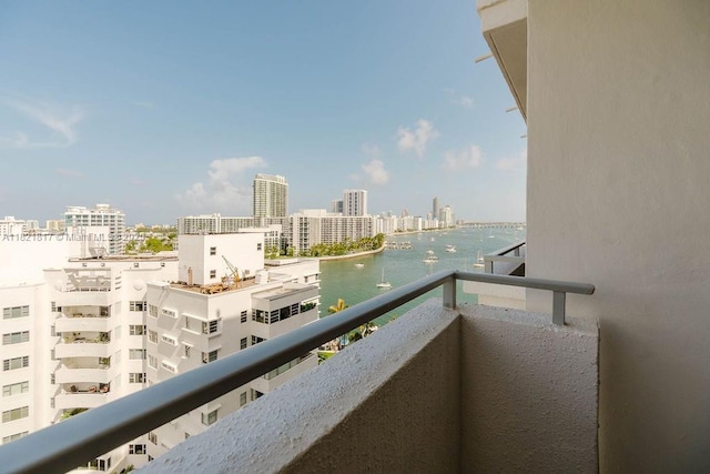 11 Island Ave Unit 1410, Miami Beach, FL 33139 - balcony featuring a view of city and a water view