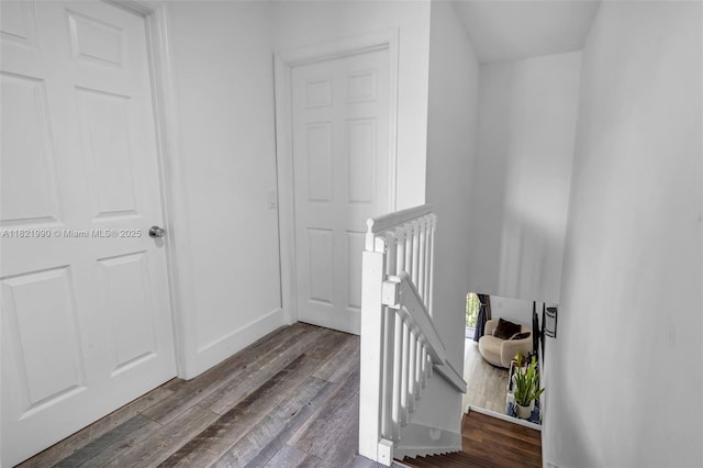 8940 NE 8th Ave Unit 1203, Miami, FL 33138 - staircase featuring wood finished floors and baseboards