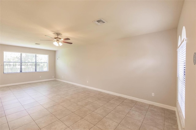 3809 Aspen Leaf Dr, Boynton Beach, FL 33436 - unfurnished room with a ceiling fan and light tile patterned floors