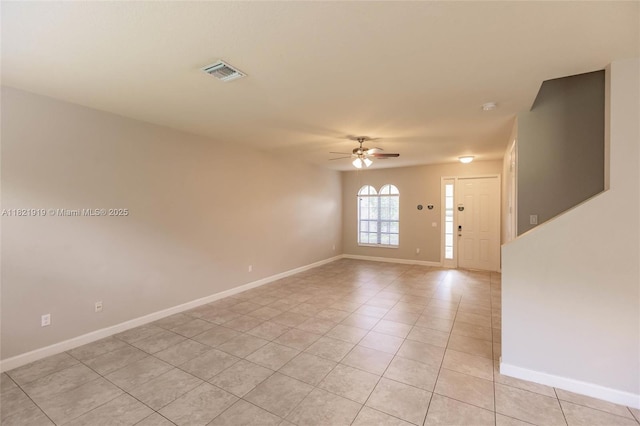 3809 Aspen Leaf Dr, Boynton Beach, FL 33436 - unfurnished room featuring ceiling fan and light tile patterned flooring