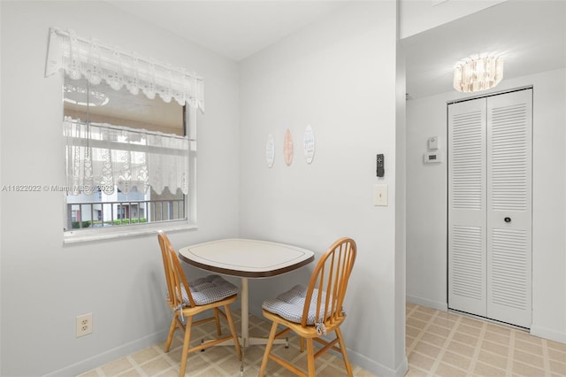 3001 Holiday Springs Blvd Unit 201, Margate, FL 33063 - dining area featuring baseboards and tile patterned floors