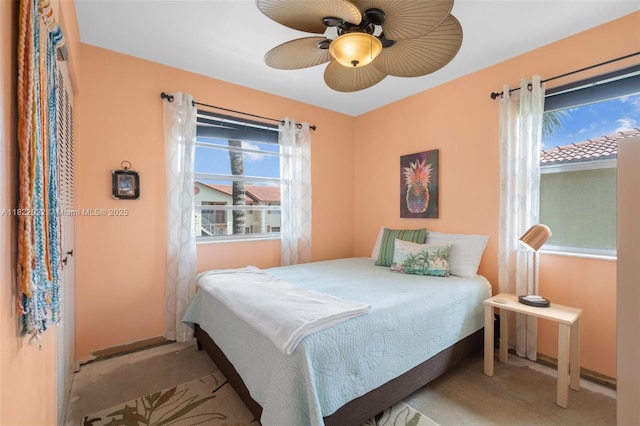 3001 Holiday Springs Blvd Unit 201, Margate, FL 33063 - bedroom featuring ceiling fan and baseboards