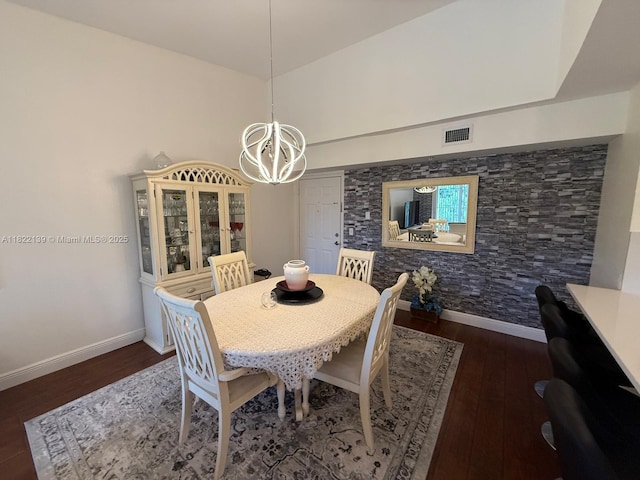 15400 SW 284th St Unit 1308, Homestead, FL 33033 - dining room with hardwood / wood-style floors and a chandelier