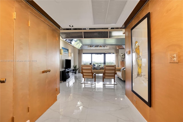 1800 NE 114th St Unit 1103, Miami, FL 33181 - hall featuring marble tiled flooring