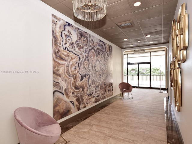 1800 NE 114th St Unit 1103, Miami, FL 33181 - hall featuring a drop ceiling and recessed lighting