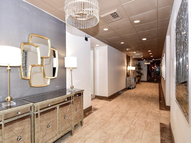1800 NE 114th St Unit 1103, Miami, FL 33181 - hallway featuring recessed lighting and a paneled ceiling