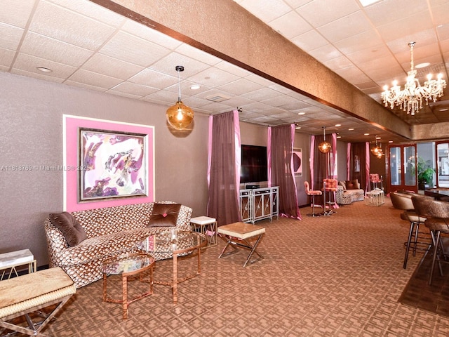 1800 NE 114th St Unit 1103, Miami, FL 33181 - common area with a drop ceiling and a textured wall
