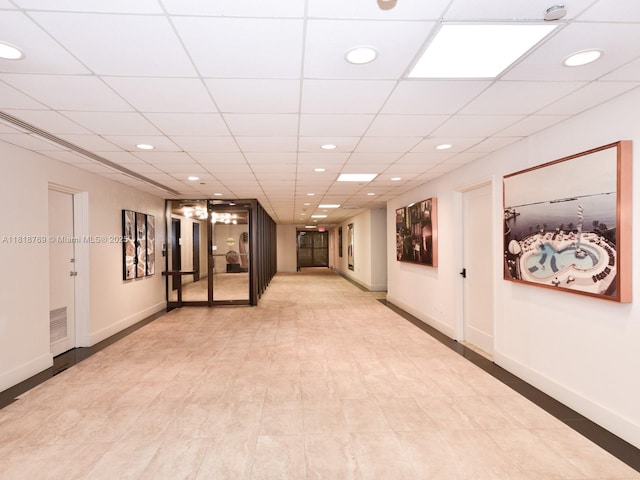 1800 NE 114th St Unit 1103, Miami, FL 33181 - hall featuring recessed lighting and a paneled ceiling