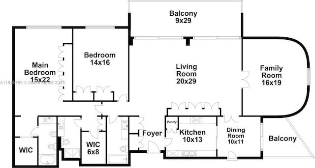1800 NE 114th St Unit 1103, Miami, FL 33181 - view of property floor plan