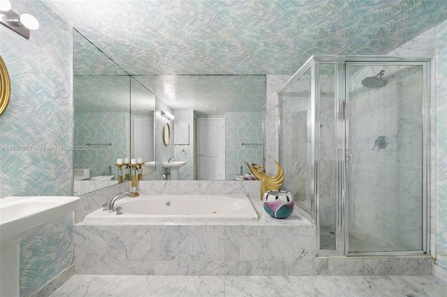 9455 Collins Ave Unit 305, Surfside, FL 33154 - full bathroom with a bath and a stall shower