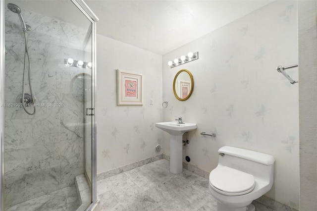 9455 Collins Ave Unit 305, Surfside, FL 33154 - bathroom featuring a marble finish shower