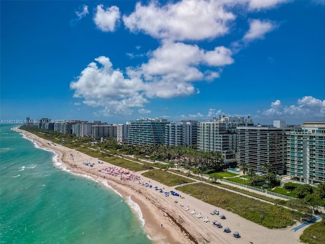 9455 Collins Ave Unit 305, Surfside, FL 33154 - aerial view of waterfront with a beach
