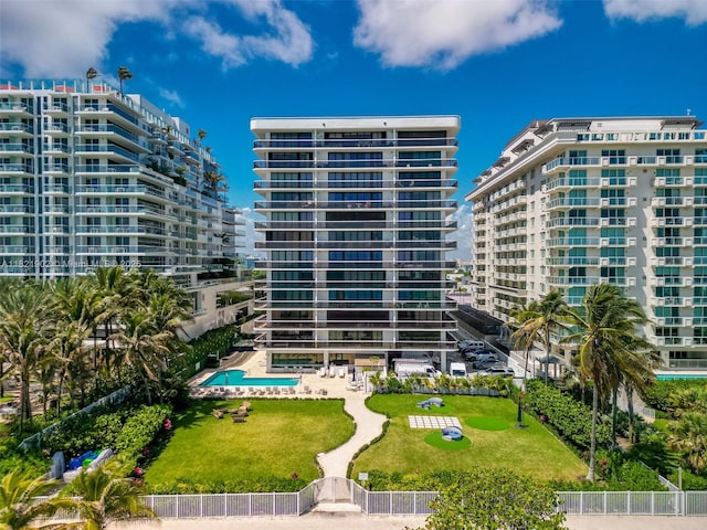 9455 Collins Ave Unit 305, Surfside, FL 33154 - view of apartment building / complex with a city view