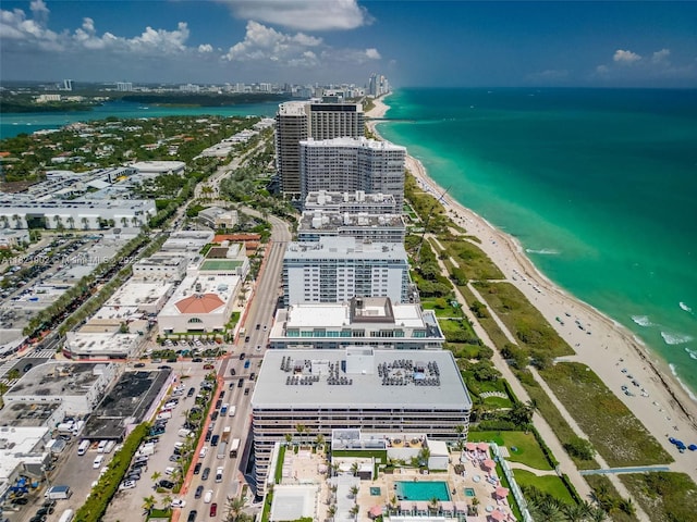 9455 Collins Ave Unit 305, Surfside, FL 33154 - aerial overview of property's location with waterfront with a beach and nearby urban area