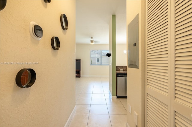 2935 SE 1st Dr Unit 21, Homestead, FL 33033 - corridor with light tile patterned floors and electric panel