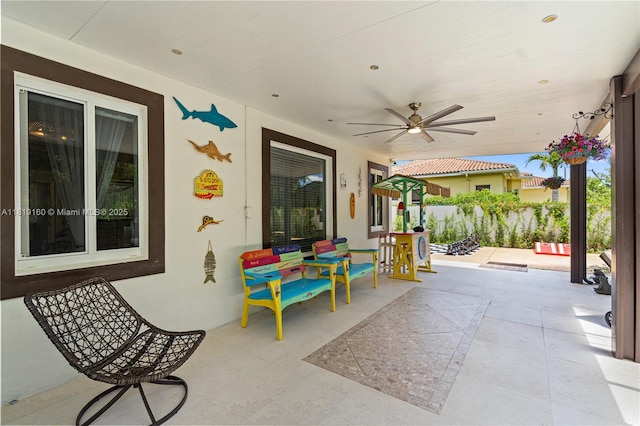 16601 SW 87th Ct, Palmetto Bay, FL 33157 - view of patio with a ceiling fan