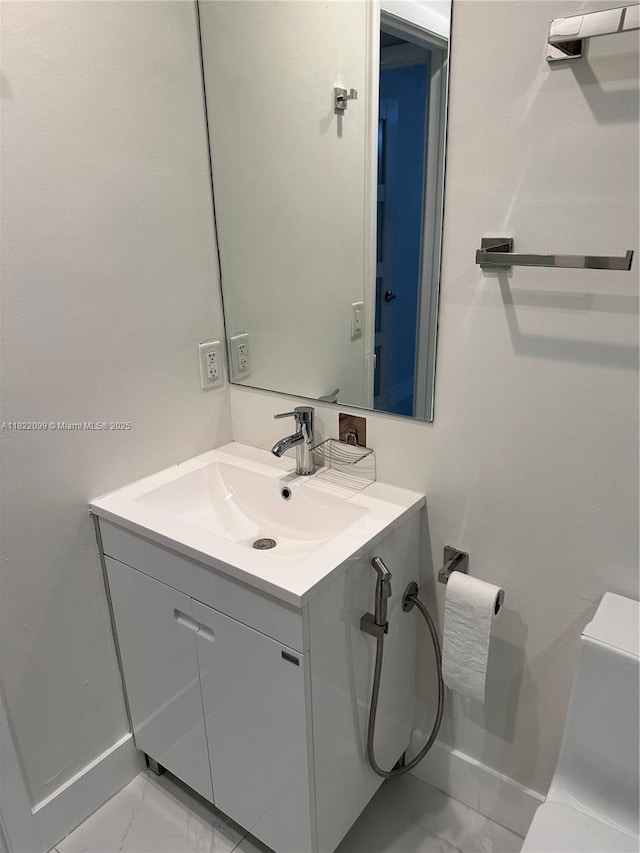 14944 SW 88th Ter, Miami, FL 33196 - bathroom with vanity and marble look tiles