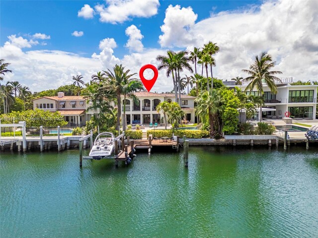 6535 Allison Rd, Miami Beach, FL 33141 - dock area with a water view