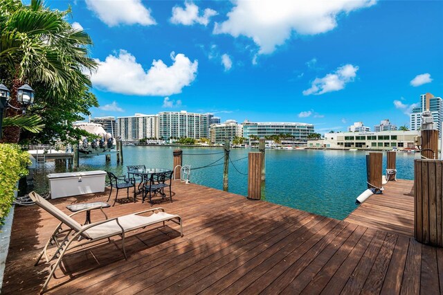 6535 Allison Rd, Miami Beach, FL 33141 - dock area with a water view