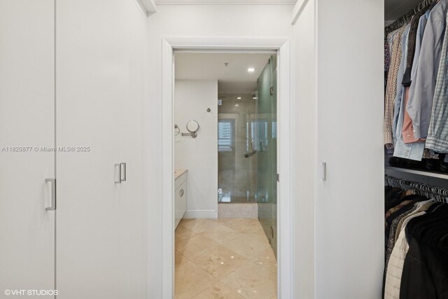 801 Brickell Key Blvd Unit 2202, Miami, FL 33131 - spacious closet featuring tile patterned floors