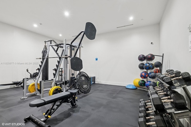 801 Brickell Key Blvd Unit 2202, Miami, FL 33131 - gym featuring recessed lighting