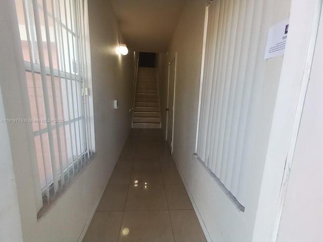 503 Belmont Ln Unit 503, North Lauderdale, FL 33068 - hall with tile patterned floors and stairway
