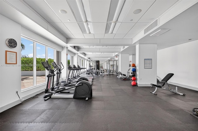 2851 NE 183rd St Unit 216E, Aventura, FL 33160 - workout area featuring baseboards