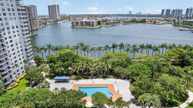 2851 NE 183rd St Unit 216E, Aventura, FL 33160 - view of urban area with a large body of water and a pool