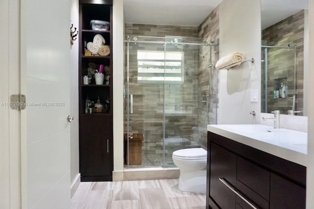 13200 SW 59th Ave, Pinecrest, FL 33156 - bathroom featuring vanity and a shower stall