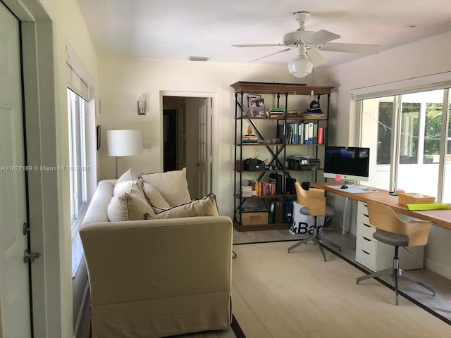 13200 SW 59th Ave, Pinecrest, FL 33156 - office with ceiling fan and baseboards