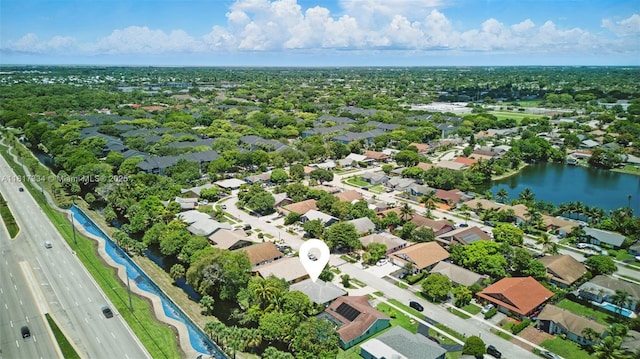 7420 SW 14th Pl, North Lauderdale, FL 33068 - aerial perspective of suburban area featuring a nearby body of water