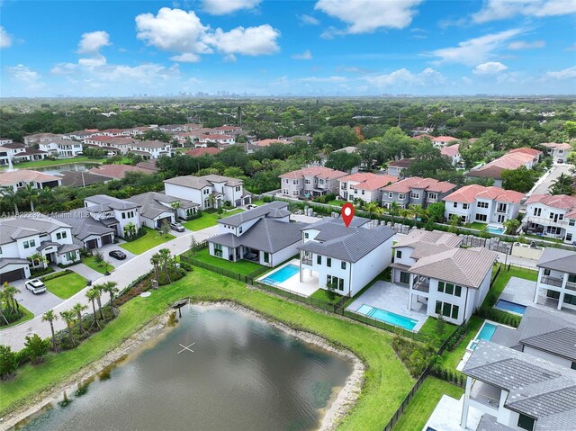 3511 Ashwood Cir S, Hollywood, FL 33312 - aerial view of residential area with a pool area and a nearby body of water