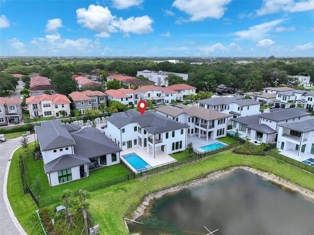 3511 Ashwood Cir S, Hollywood, FL 33312 - aerial perspective of suburban area with a pool and a large body of water