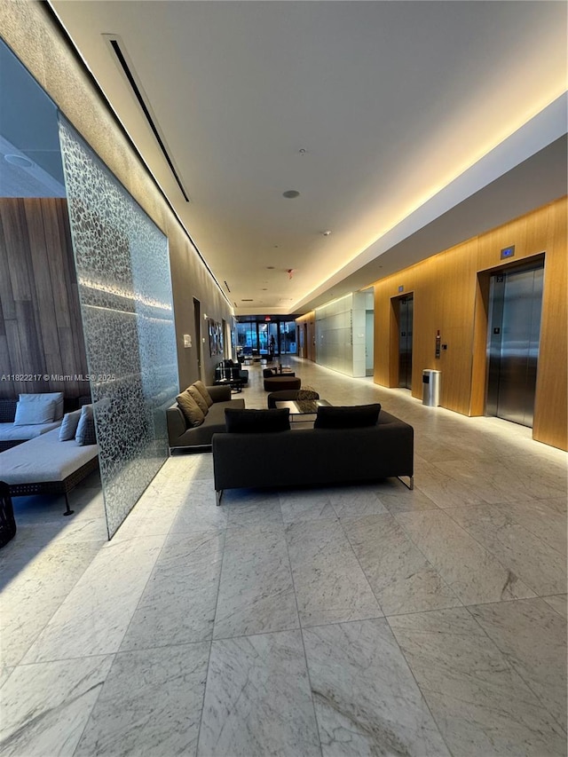 88 SW 7th St Unit 3012, Miami, FL 33130 - building lobby featuring wooden walls