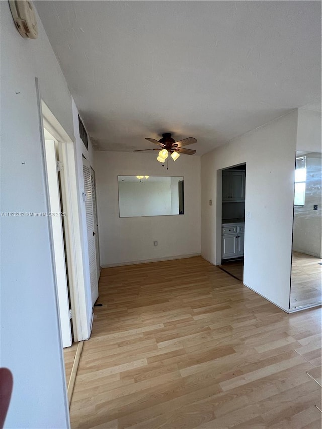 1475 NE 125th Ter Unit 511B, North Miami, FL 33161 - spare room featuring light wood finished floors and ceiling fan