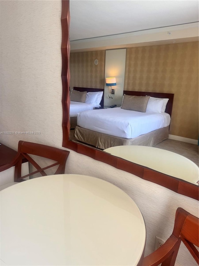 18001 Collins Ave Unit 918, Sunny Isles Beach, FL 33160 - bedroom featuring wallpapered walls