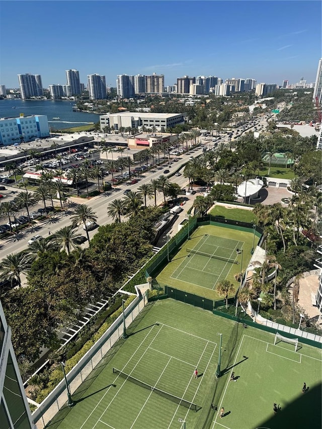 18001 Collins Ave Unit 918, Sunny Isles Beach, FL 33160 - aerial view of property and surrounding area with city skyline