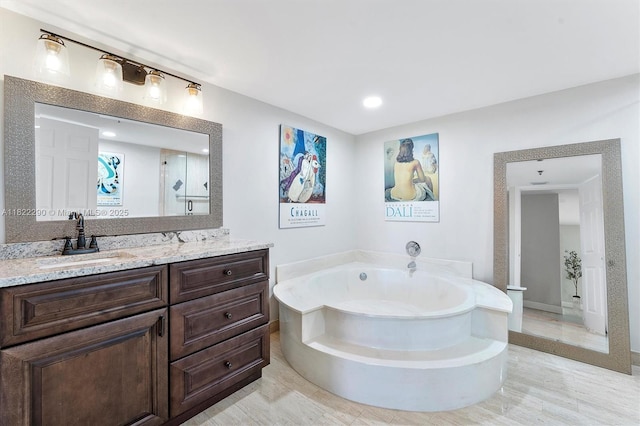 7225 Promenade Dr Unit 102, Boca Raton, FL 33433 - bathroom with a bath and vanity