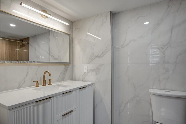 1200 Brickell Bay Dr Unit 2501, Miami, FL 33131 - full bathroom with tile walls and vanity