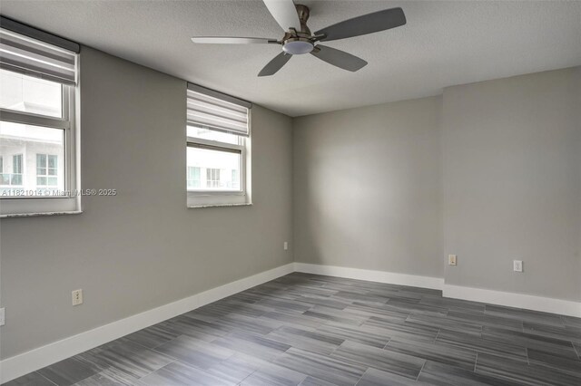 1200 Brickell Bay Dr Unit 2501, Miami, FL 33131 - empty room with ceiling fan and a textured ceiling